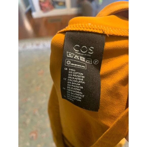 COS Burnt Orange Pleated Short Sleeve Lagenlook Blouse, NWOT, size S - Picture 7 of 7